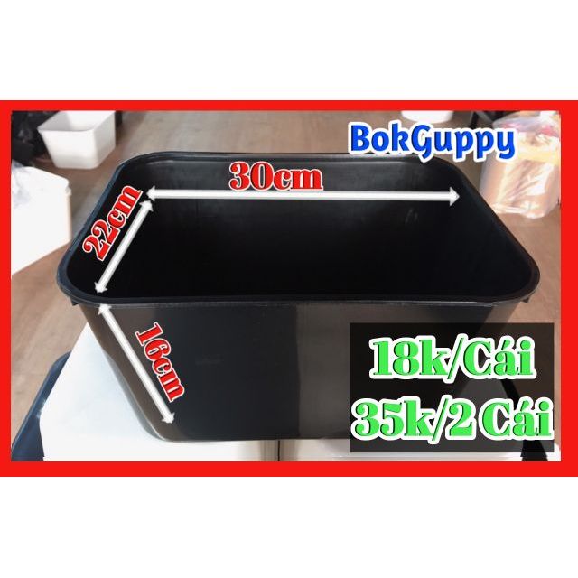 [HCM]Thùng Nhựa Nuôi Cá 7 lít - Đen