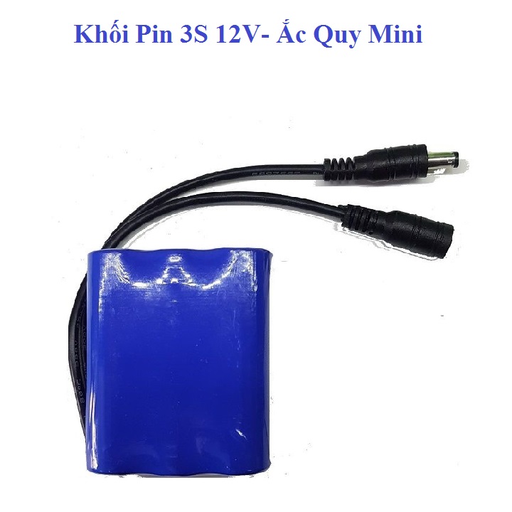 Khối Pin 3S 12V - Pin Dự Phòng Wifi, Pin Đai massage, Ắc Quy Mini