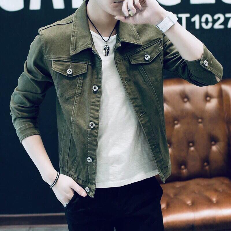 Áo khoát kaki jean cao cấp màu xanh rêu murad fashion ms102