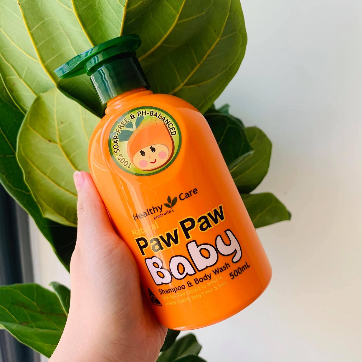 Sữa tắm gội cho bé Paw Paw Baby Healthy Care 500ml - Hương Đu Đủ Úc