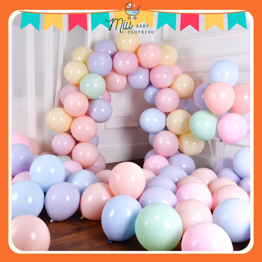 Combo 10 bong bóng tròn màu pastel - set bong bóng trang trí tiệc, sinh nhật