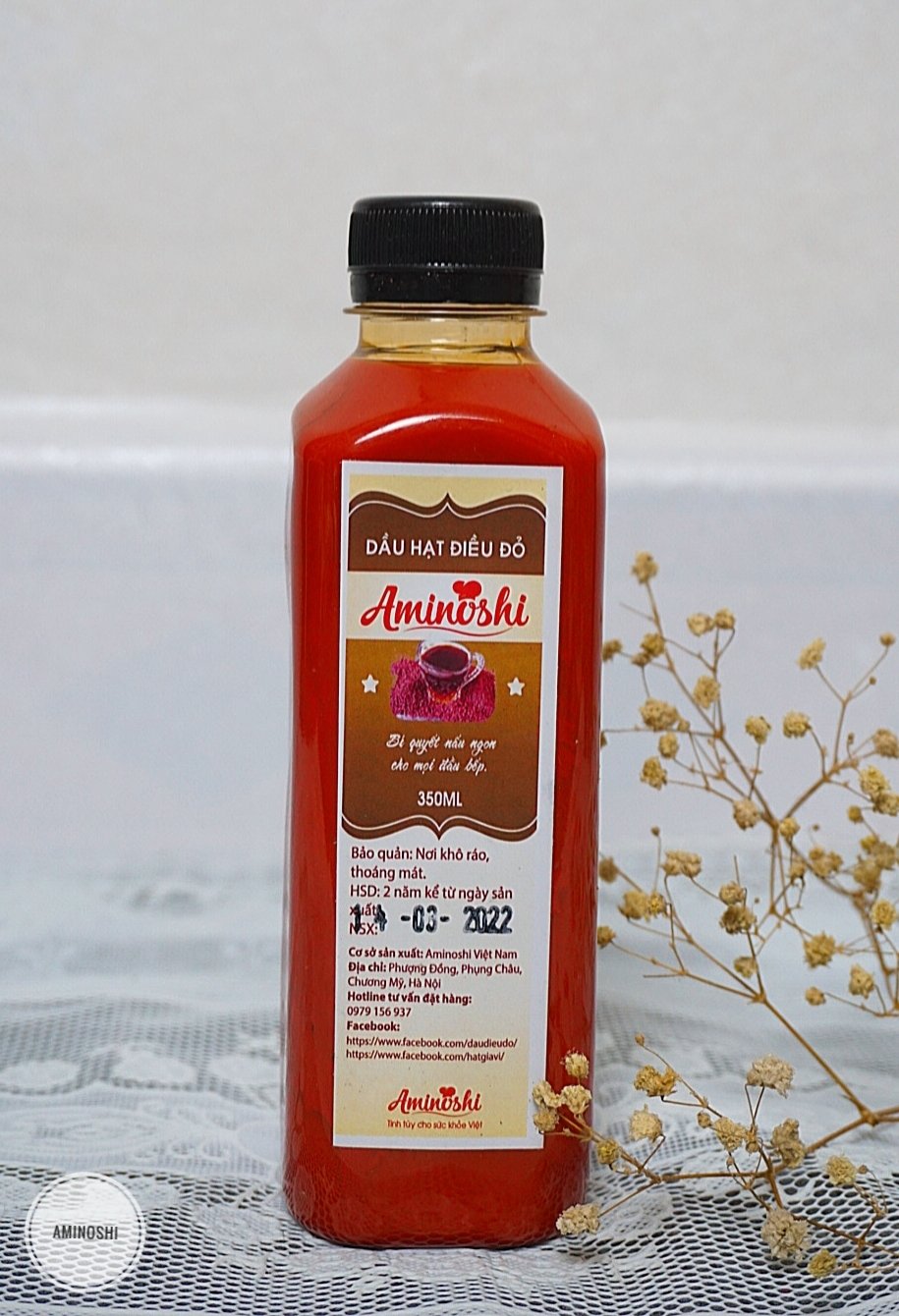 Dầu điều đỏ nguyên chất chai 1lit, 500ml, 350ml