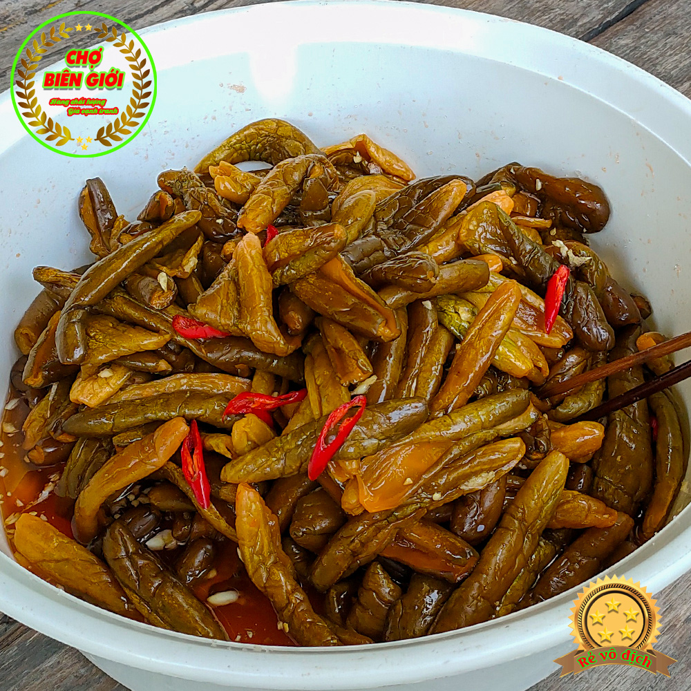 Mắm dưa leo châu đốc nguyên miếng chưa trộn giòn ngon hủ 500gr