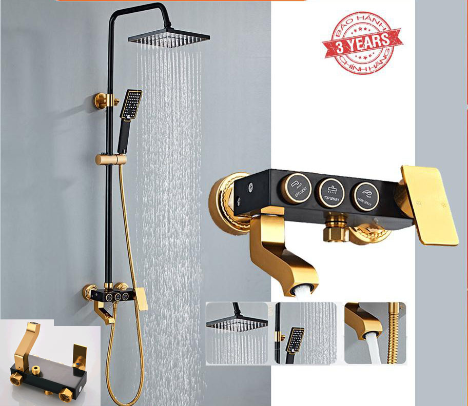 Bộ sen cây tắm đứng, Bộ sen vòi tăm đứng Phím bấm Kiểu dáng Châu Âu