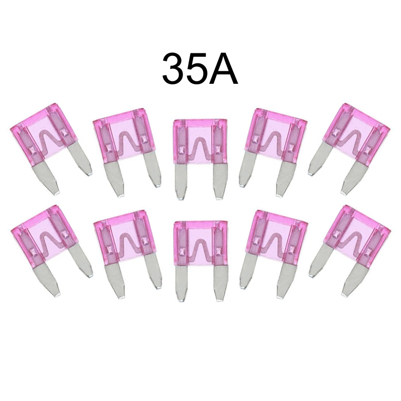 Bộ 10 cầu chì 35a size s 11x16mm dùng cho ô tô và xe máy
