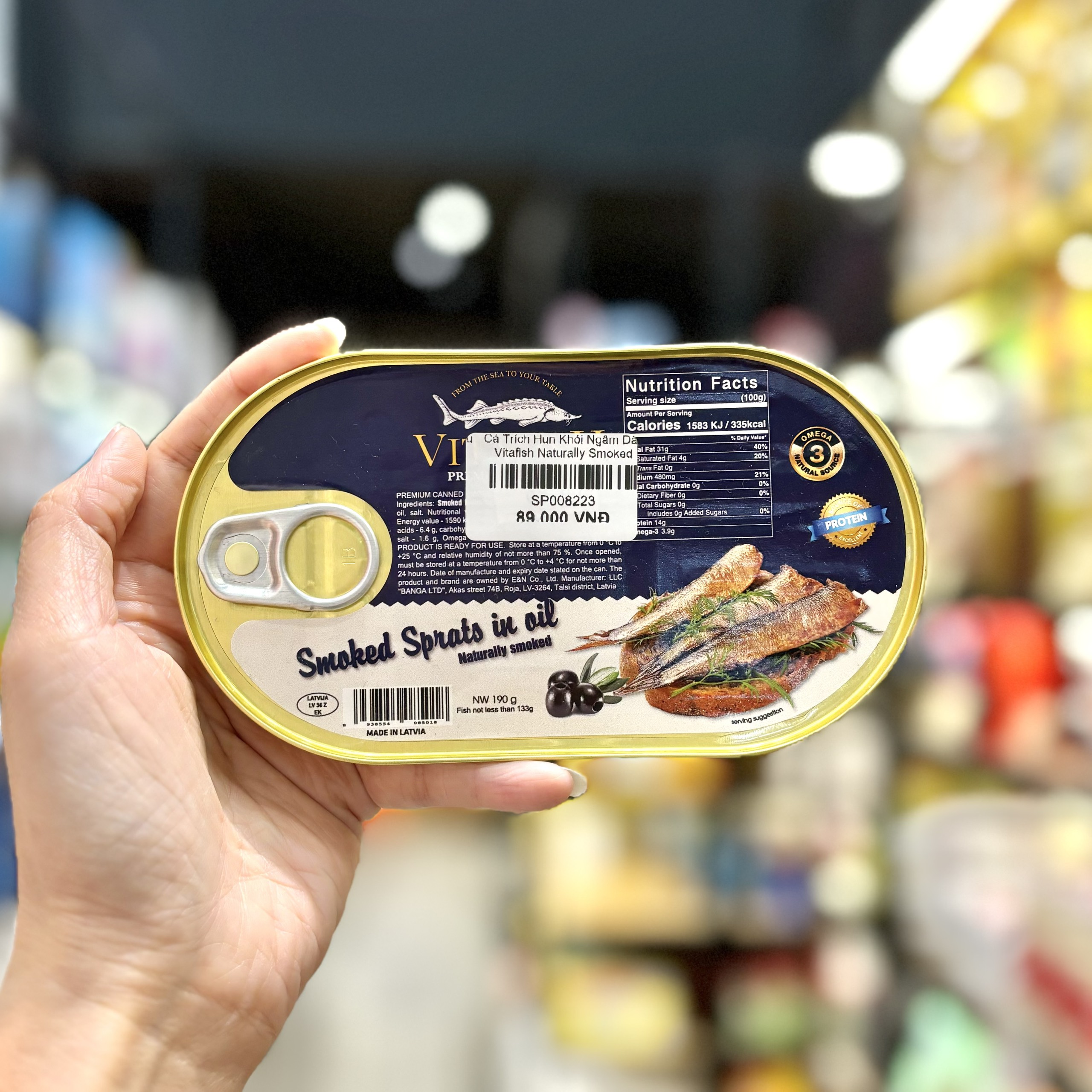 Cá Trích Hun Khói Ngâm Dầu Vitafish Premium 190g