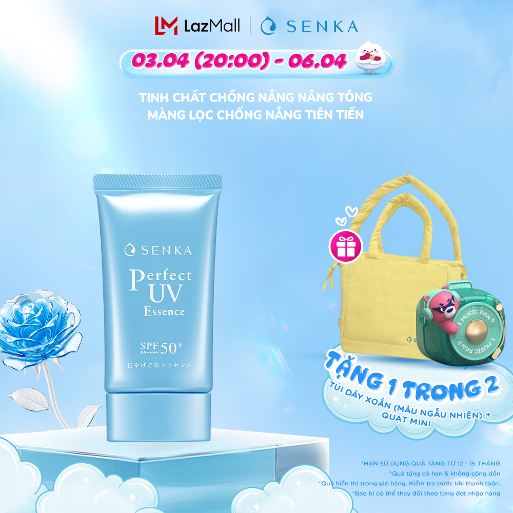 ​Kem chống nắng NÂNG TÔNG dạng tinh chất Senka Perfect UV Essence 50g