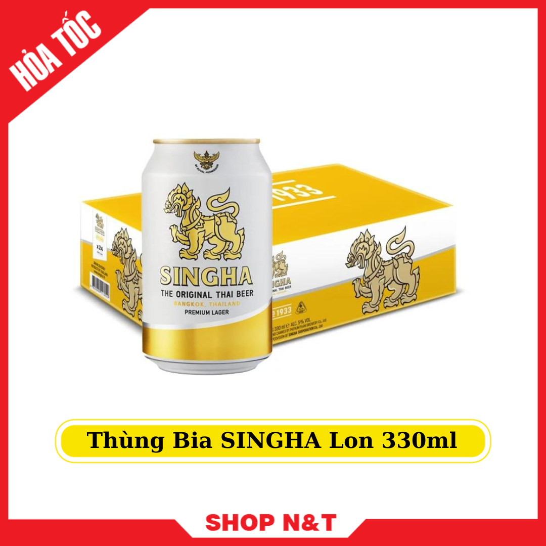 (SIÊU TỐC) - Bia Singha THÁI LAN Thùng 24 Lon