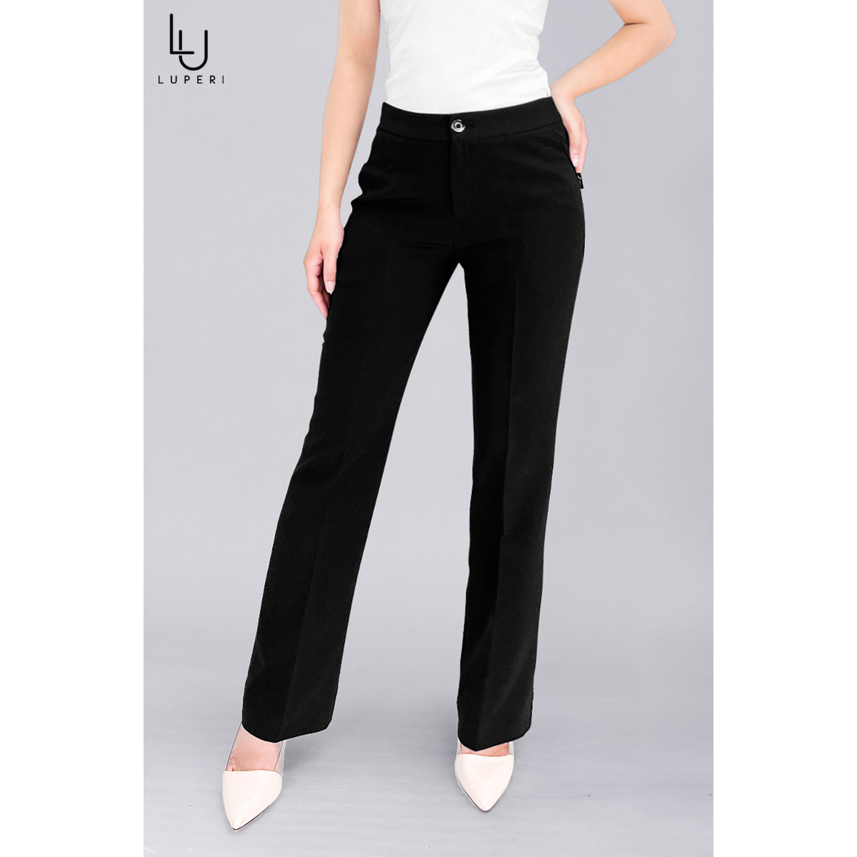 Quần Âu Nữ Luperi LFQD274 Dáng quần ống loe nhẹ tôn dáng dễ mặc