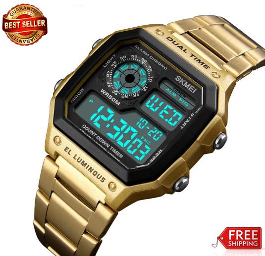 [HCM]Đồng hồ Skmei dual time EL Luminus điện tử 1335 (bh 12 tháng)