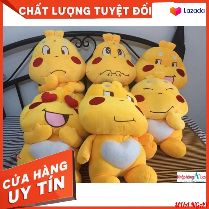 Gấu Bông Ong Vàng Qoobee  Mềm Mịn Siêu Đáng Yêu-GẤU BÔNG STICKER KHỦNG LONG ONG VÀNG NHIỀU CỠ CHO BẠ