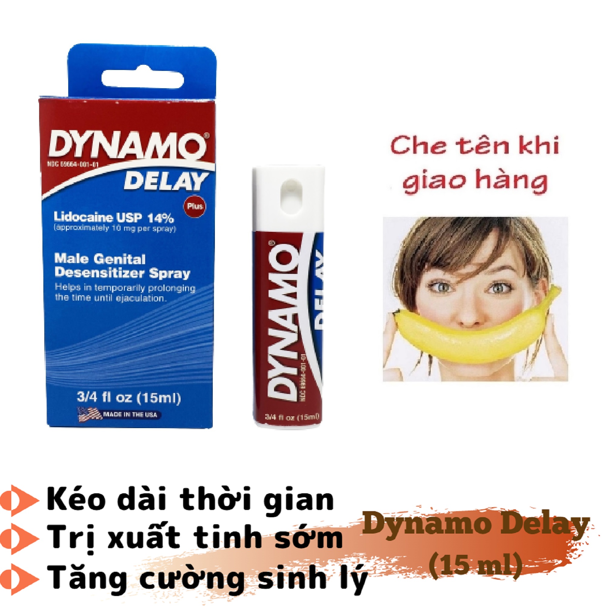 Chai xịt dynamo delay plus usa cao cấp nam - hàng chính hãng