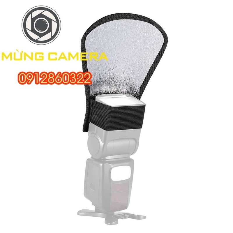 Phụ kiện đèn flash✓♝ phụ kiện tản sáng ánh đèn flash 2 trong 1 cho máy ảnh canon 11x18 x 20cm