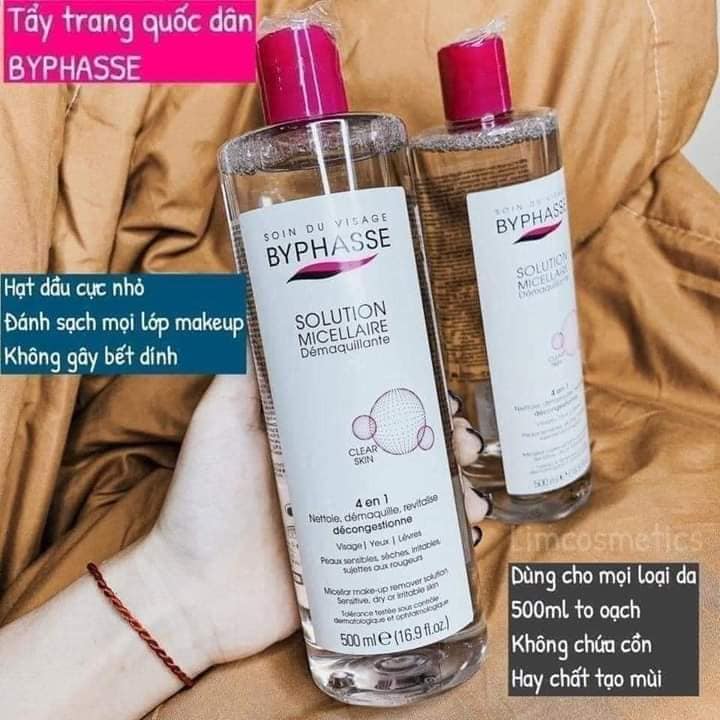 Nước tẩy trang không cồn byphasse dành cho da nhạy cảm 500ml