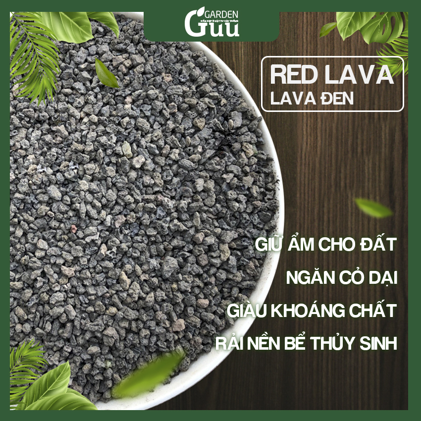 1kg Đá nham thạch đen Lava giá thể trồng cây sen đá, xương rồng rải mặt bể thủy sinh lọc nước