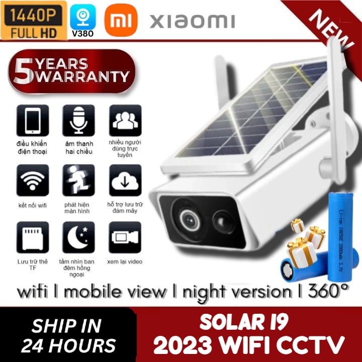 KHUYẾN MÃI Camera quan sát Xiaomi iCSee Năng lượng mặt trời / Pin 3MP 1296p Camera quan sát Wifi không dây chịu thời ti