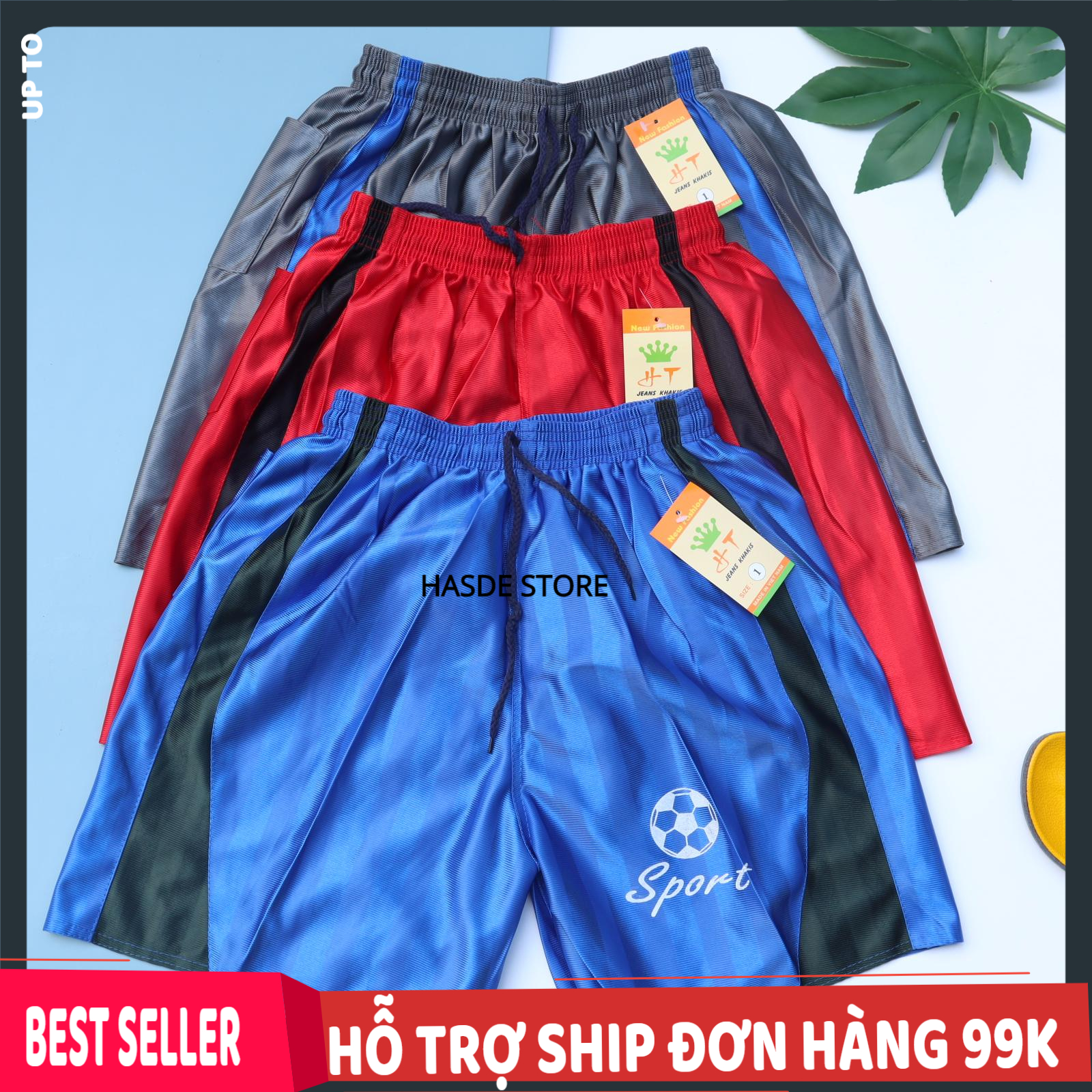 Bộ 3 Quần Đùi Nam vải dù - Quần short nam mặc nhà cao cấp