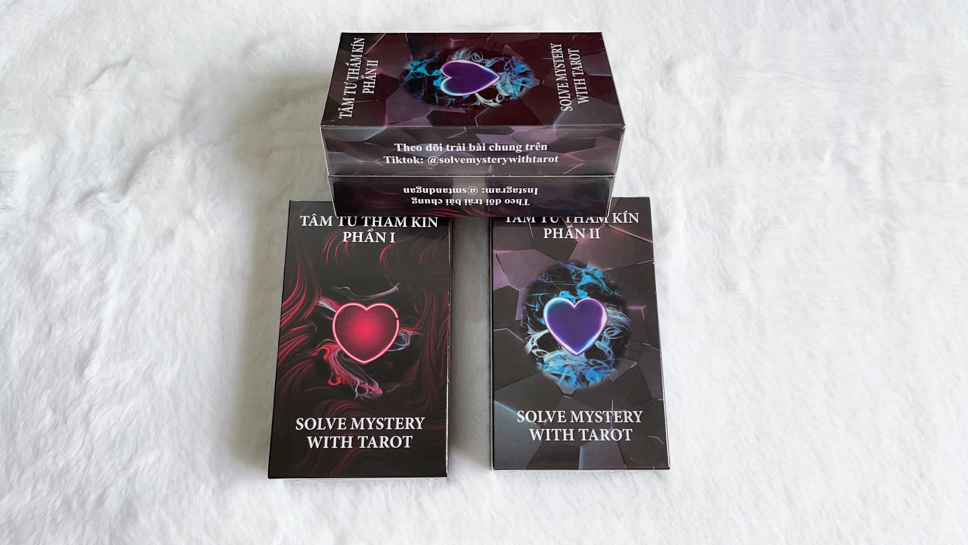 Tarot-Combo 3 bộ bài gồm Tâm tư Thầm kín Phần 1-Phần 2 và Bài Oracle Thời gian
