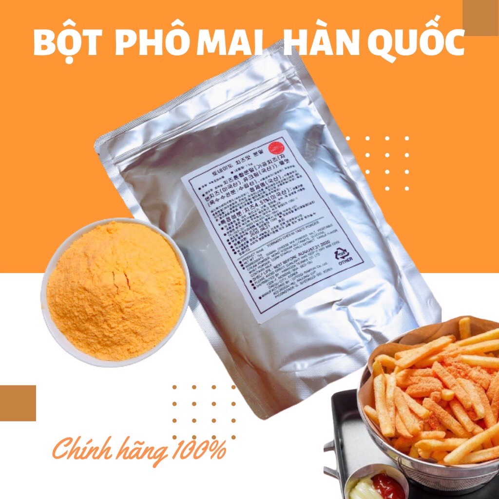 Bột Phomai ,Bột Phô Mai Dùng Pha Chế, Nấu Ăn, Lắc Khoai Tây Hàn Quốc Gói 1kg