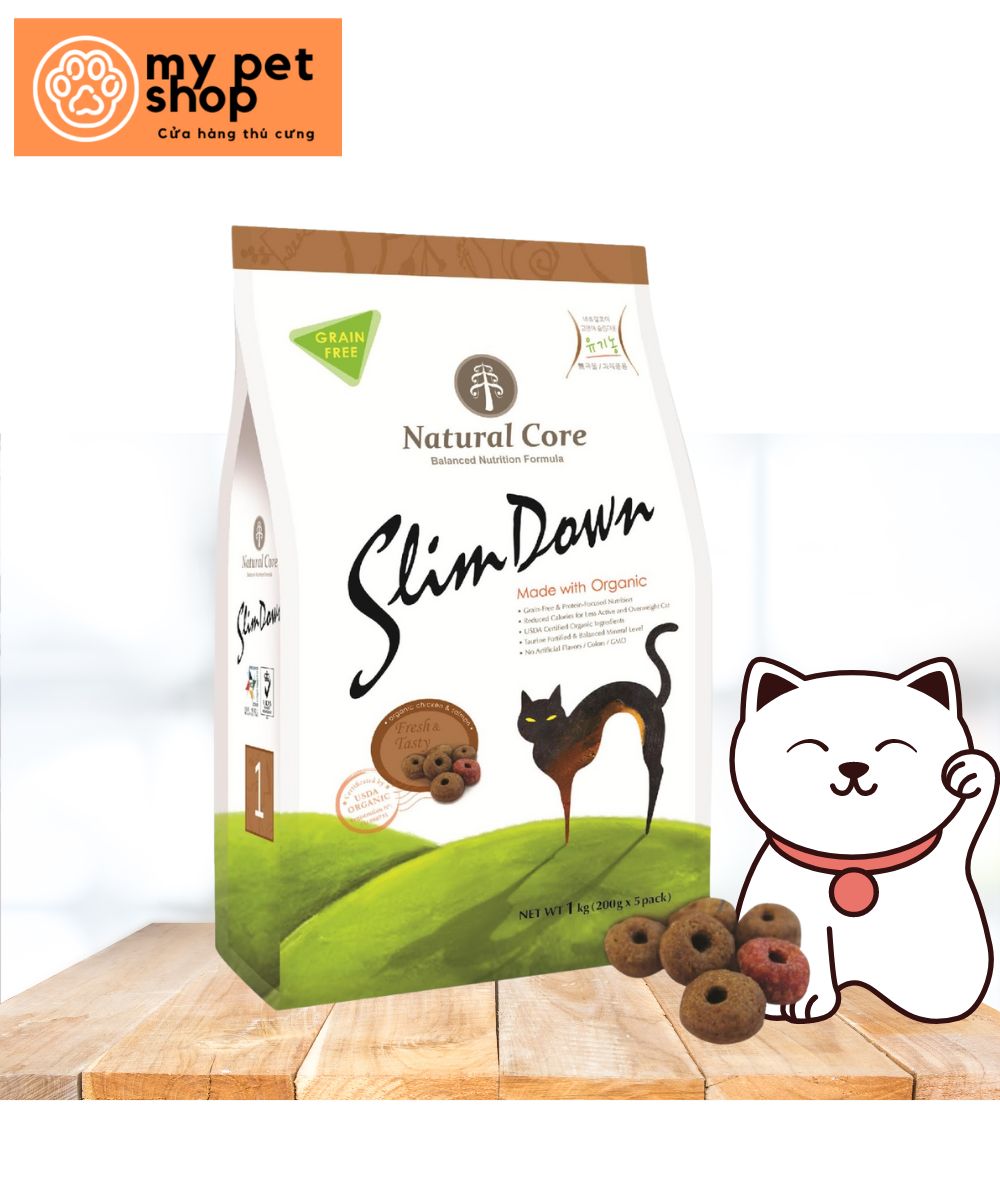 Thức ăn hữu cơ natural core giảm cân cho mèo - 1kg