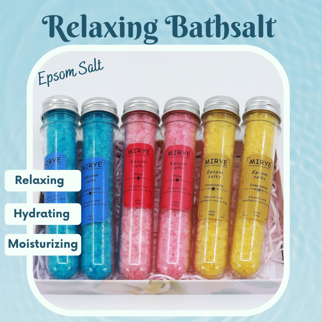 Muối tắm thư giãn - epsom relaxing bathsalt - thư giãn -duy trì độ ẩm- mùi hương thư giãn| romantic bathbomb