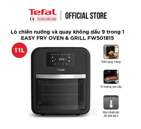 NỒI CHIÊN KHÔNG DẦU TEFAL 9 TRONG 1 EASY FRY OVEN & GRILL FW501815