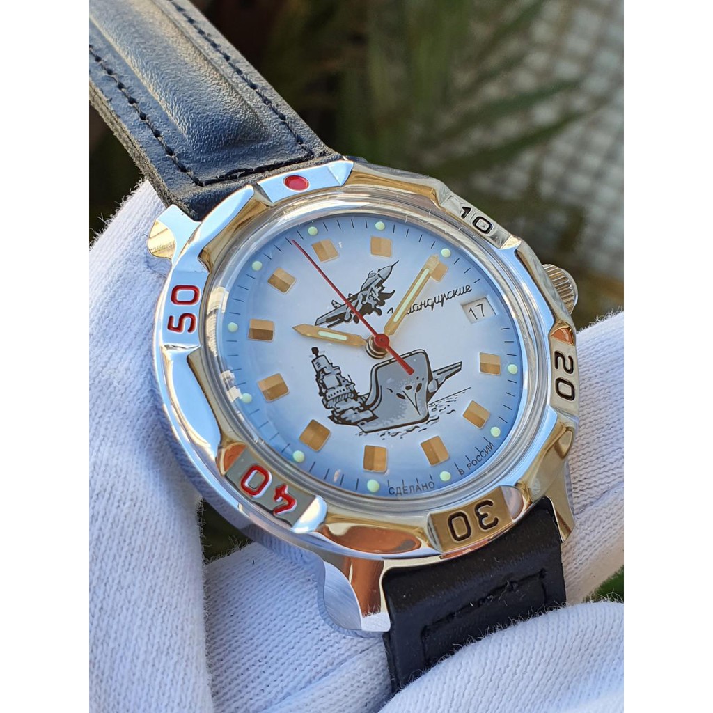Đồng hồ Nga Vostok máy cơ lên giây, size mặt 39. Đồng hồ Nga Vostok Komandirskie 811261