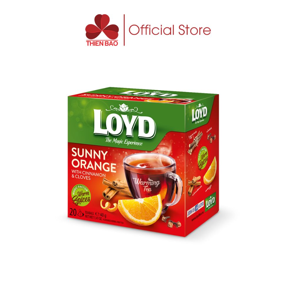 Trà Loyd Sunny Orange Cam Quế Đinh Hương hộp 40g