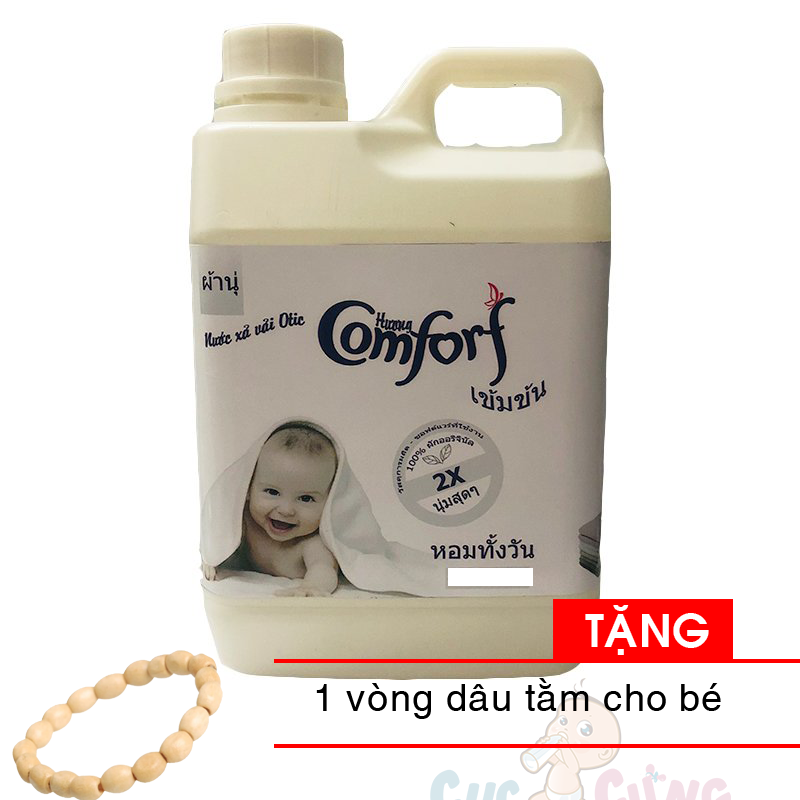 Nước xả vải Comfort Thái Lan dịu nhẹ cho da nhạy cảm em bé 5 lít Tặng 1 vòng dâu tằm cho bé