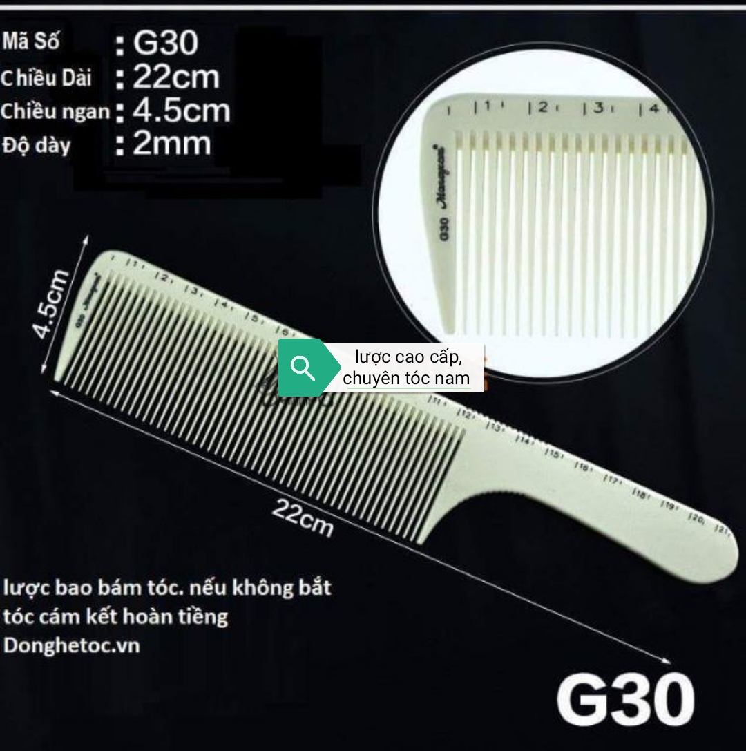 Lược Chuyên Cắt Tóc Nam - Bản To G30 - Được Nhiều Anh Em Cắt Tóc Nam Sử Dụng Nhất