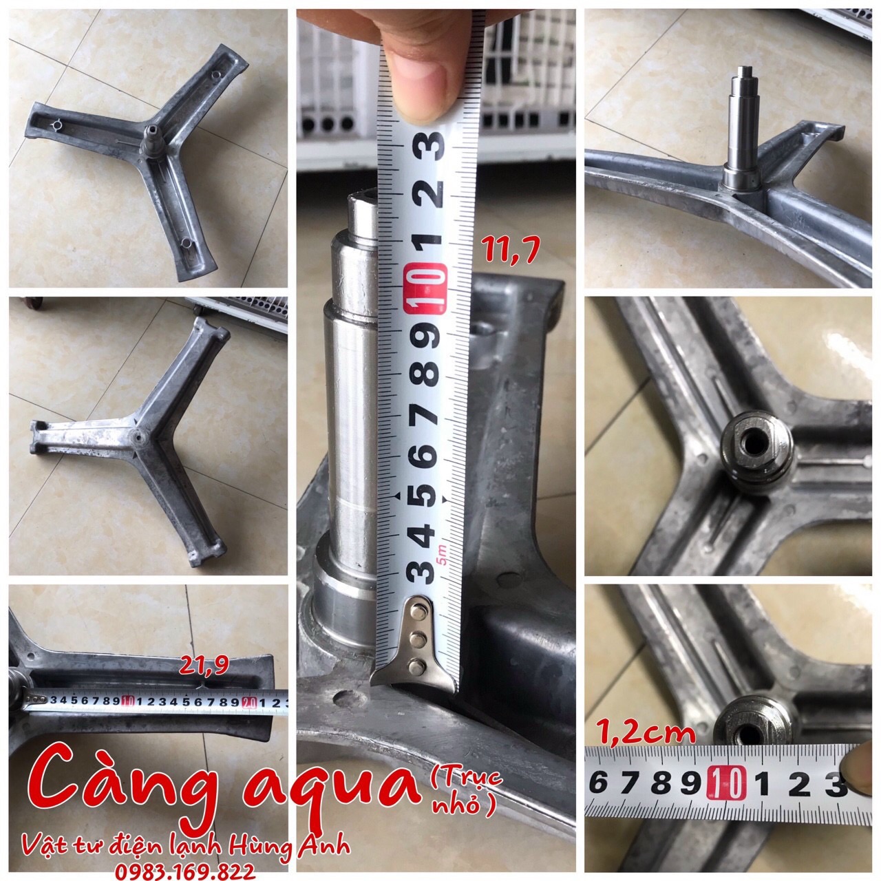 Càng (ba chạc ) máy giặt aqua AQD-D780ZT (Trục nhỏ ) chính hãng (vật tư điện lạnh Hùng Anh