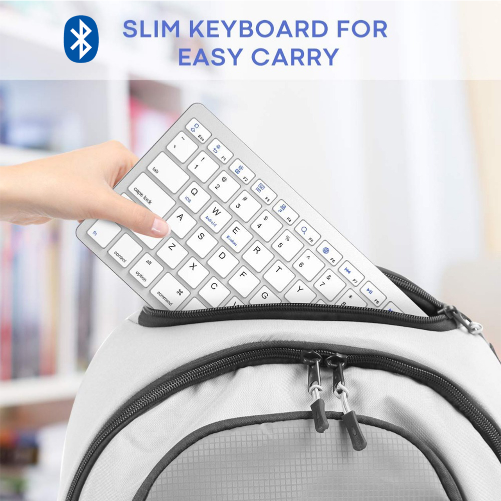 Bàn phím không dây siêu mỏng di động Bàn phím Bluetooth 3.0 có số cho hệ thống Mac IOS cho Windows Android
