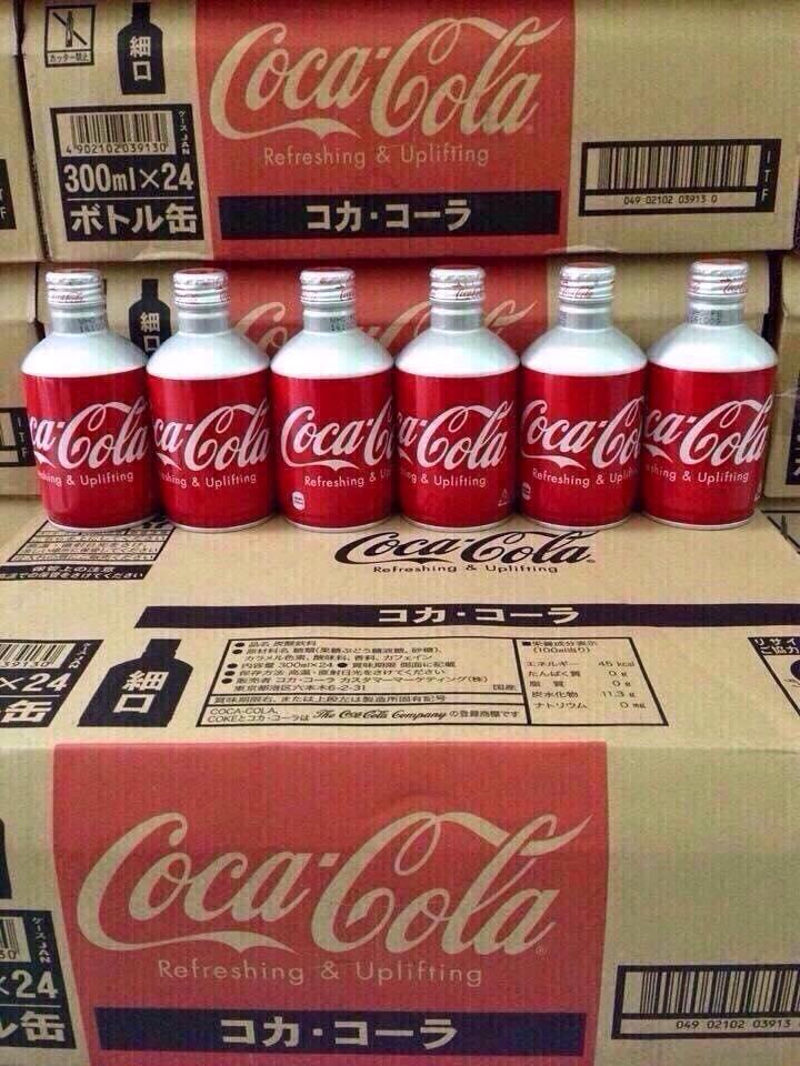 Cocacola nắp vặn nhật chai nhôm – nhật bản thùng 24 chai 300ml