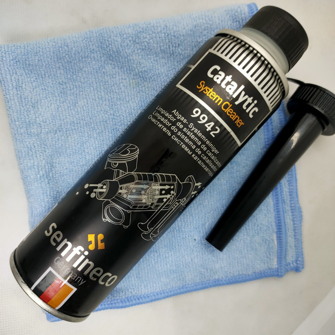 [Tặng khăn] DUNG DỊCH LÀM SẠCH HỆ THỐNG XÚC TÁC CATALYTIC VÀ BUỒNG ĐỐT (SE-9942) Hiệu Senfineco – Germany (Catalytic System Cleaner 9942, 300ml)
