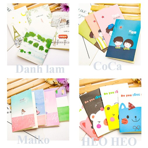 Combo 5 Sổ Tay Mini Ghi Chú Tiện Lợi Cầm Tay