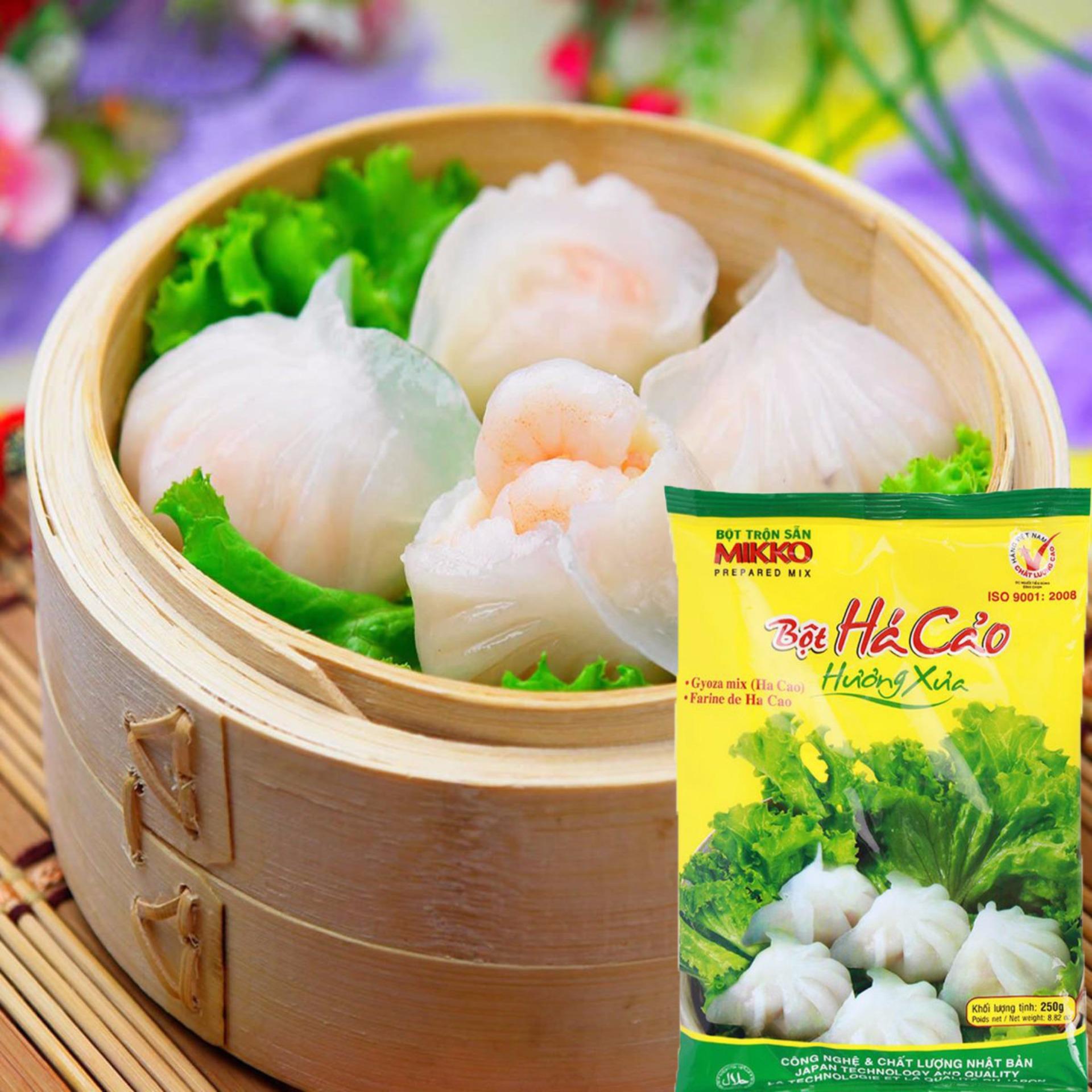 Bột Há Cảo Hương Xưa 250g 1kg Da Bánh Trong Trắng Mịn Dai Bột Trộn Sẵn Mikko