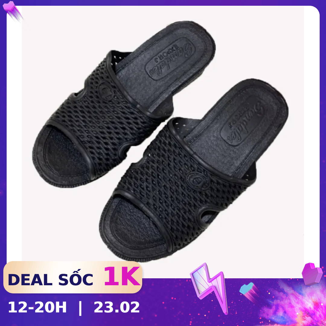 [Hoàn Tiền 15%]Dép tổ ong thần thánh cho nam nữ (xanh than full size )