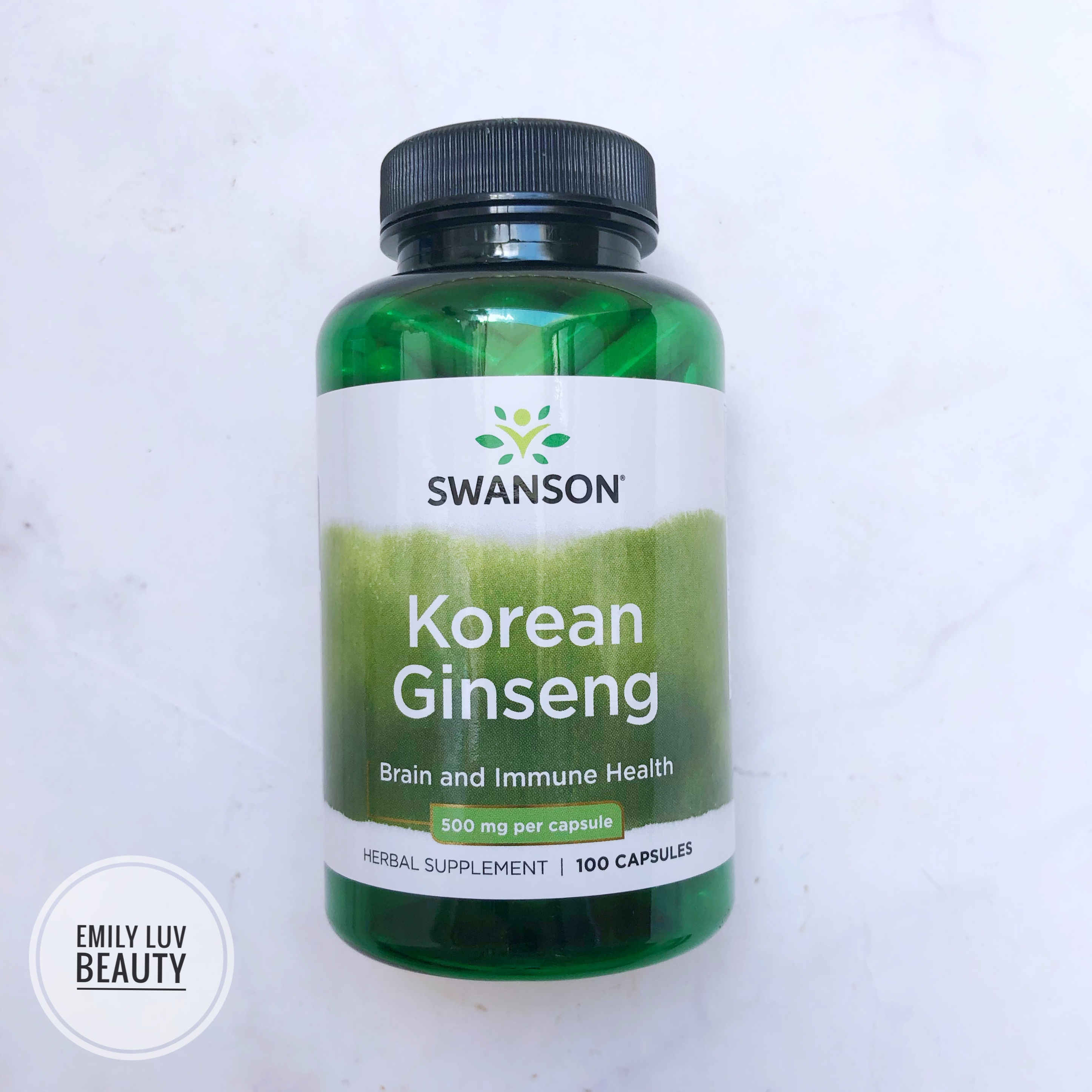 [HCM]Viên uống nhân sâm Hàn Quốc Swanson Korean Ginseng 500mg 100 viên