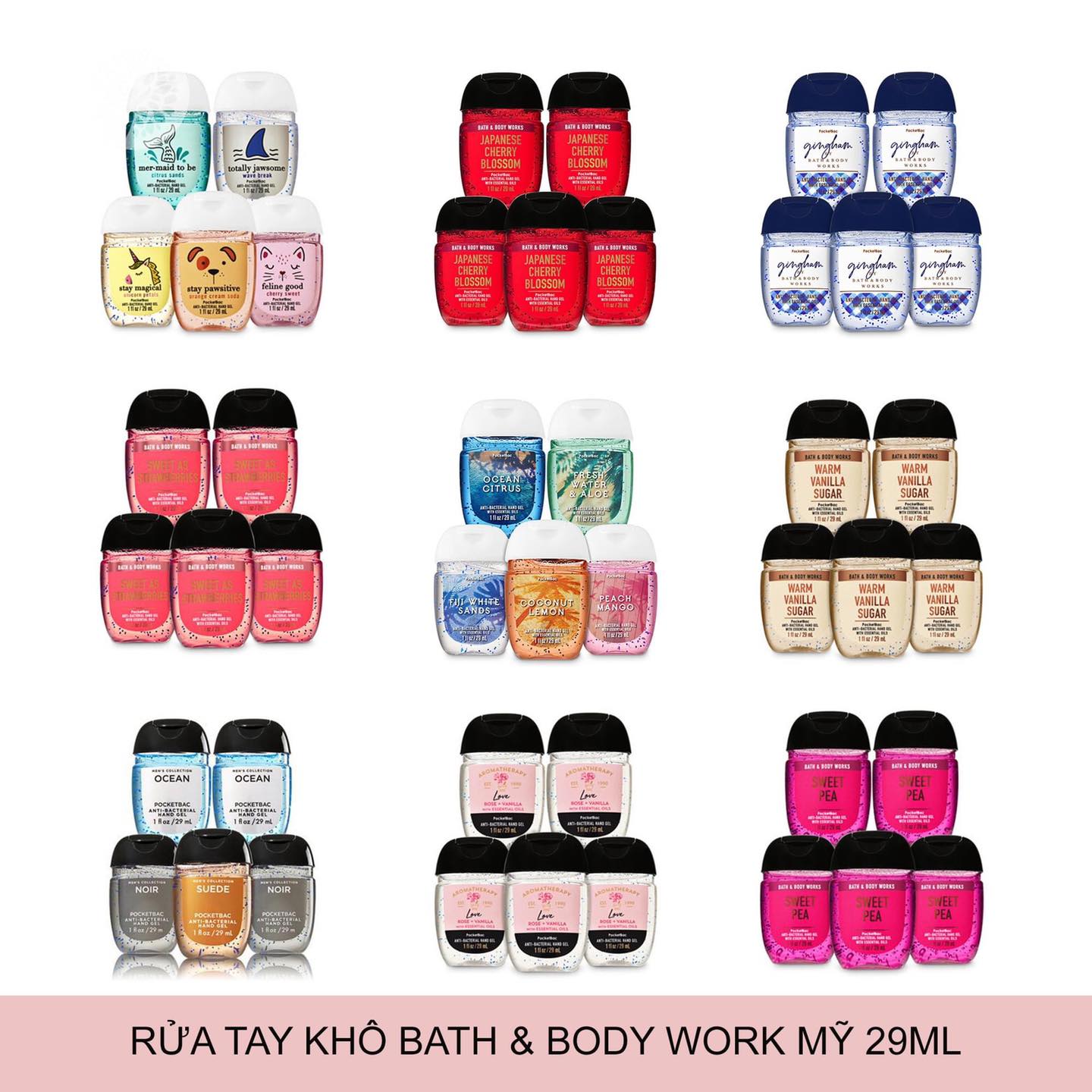 Gel rửa tay khô Bath & Body Works 29ml