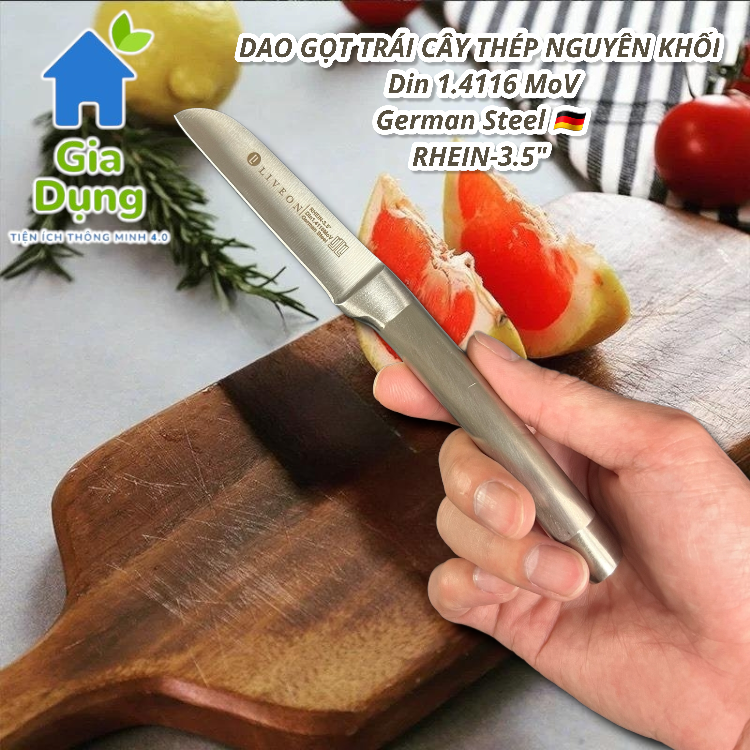 Dao gọt trái cây tỉa cắt gọt thép đức nguyên khối chống gỉ sắc bén cầm nắm đằm tay