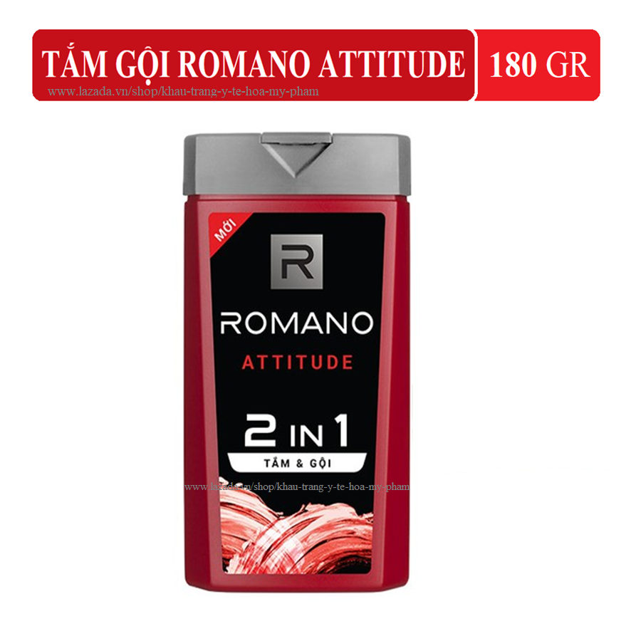 Romano - Tắm gội toàn thân 2 trong 1 Attitude 180 gr
