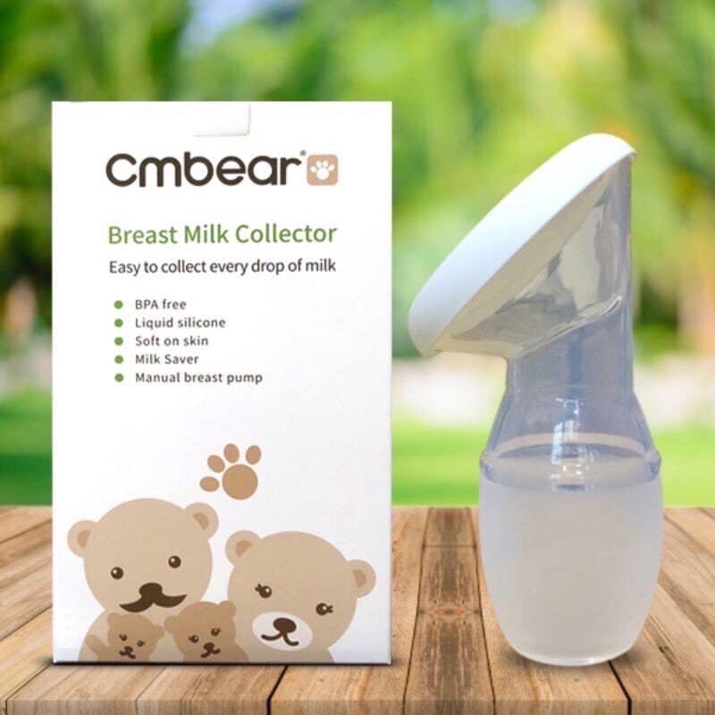 Cốc hứng sữa cmbear silicon phễu hứng silicon an toàn cho bé tiện dụng cho mẹ không bị trào sữa