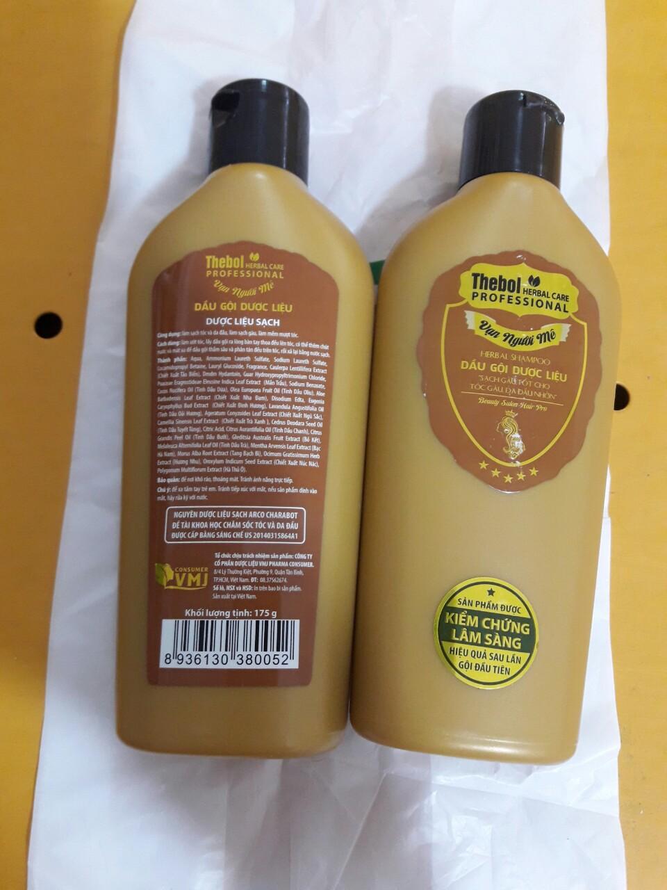 4 chai Dầu gội dược liệu sạch Thebol