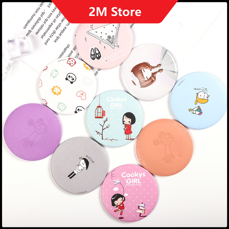 Combo 05 Gương Trang Điểm Mini Cầm Tay Hàn Quốc Siêu Kute Nhiều Mẫu