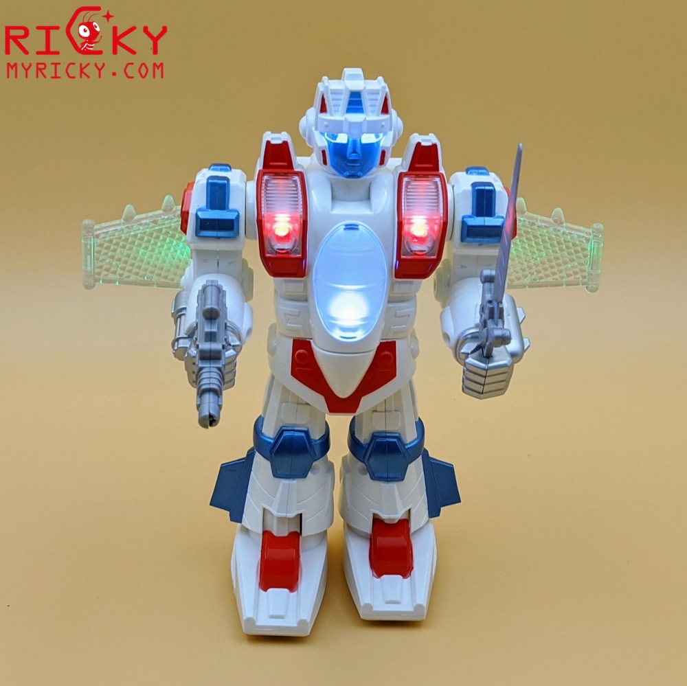 [HCM]Robot Chiến Binh Vũ Trụ tự di chuyển phát nhạc đèn siêu đẹp