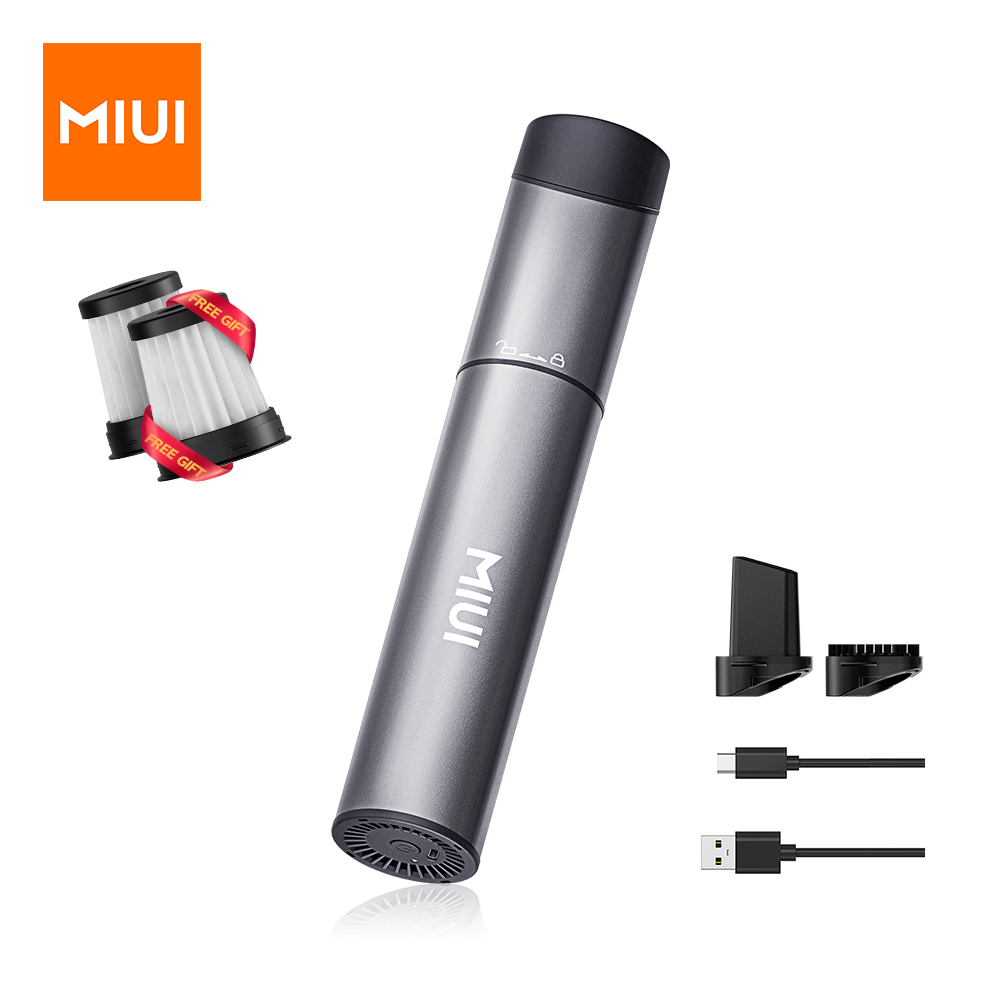 Máy hút bụi mini MIUI Máy hút bụi cầm tay nhỏ không dây USB có thể sạc lại 3 Đầu xoay Dễ dàng làm sạch Bàn phím máy tính để bàn & Xe hơi