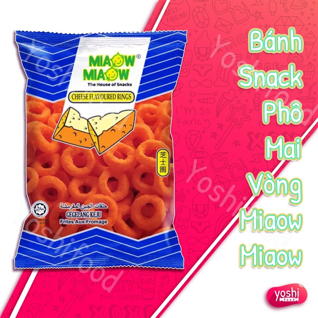Bánh Snack vòng phô mai Miaow Miaow 60g HOT SALE