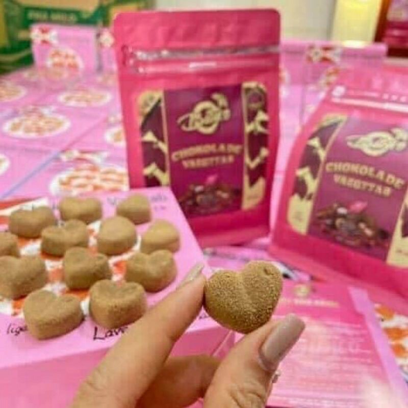 Kẹo Socola Giảm Cân Đan Mạch 40 viên chính hãng cty 100%( MẪU MỚI FULL HỒNG Date mới ) màu hồng