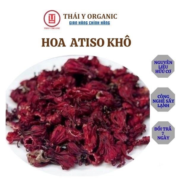 Trà hoa Atiso nguyên bông đỏ khô 200Gram - Hoa bụp giấm Hoa Hibiscus Tiệm Trà Thái Y