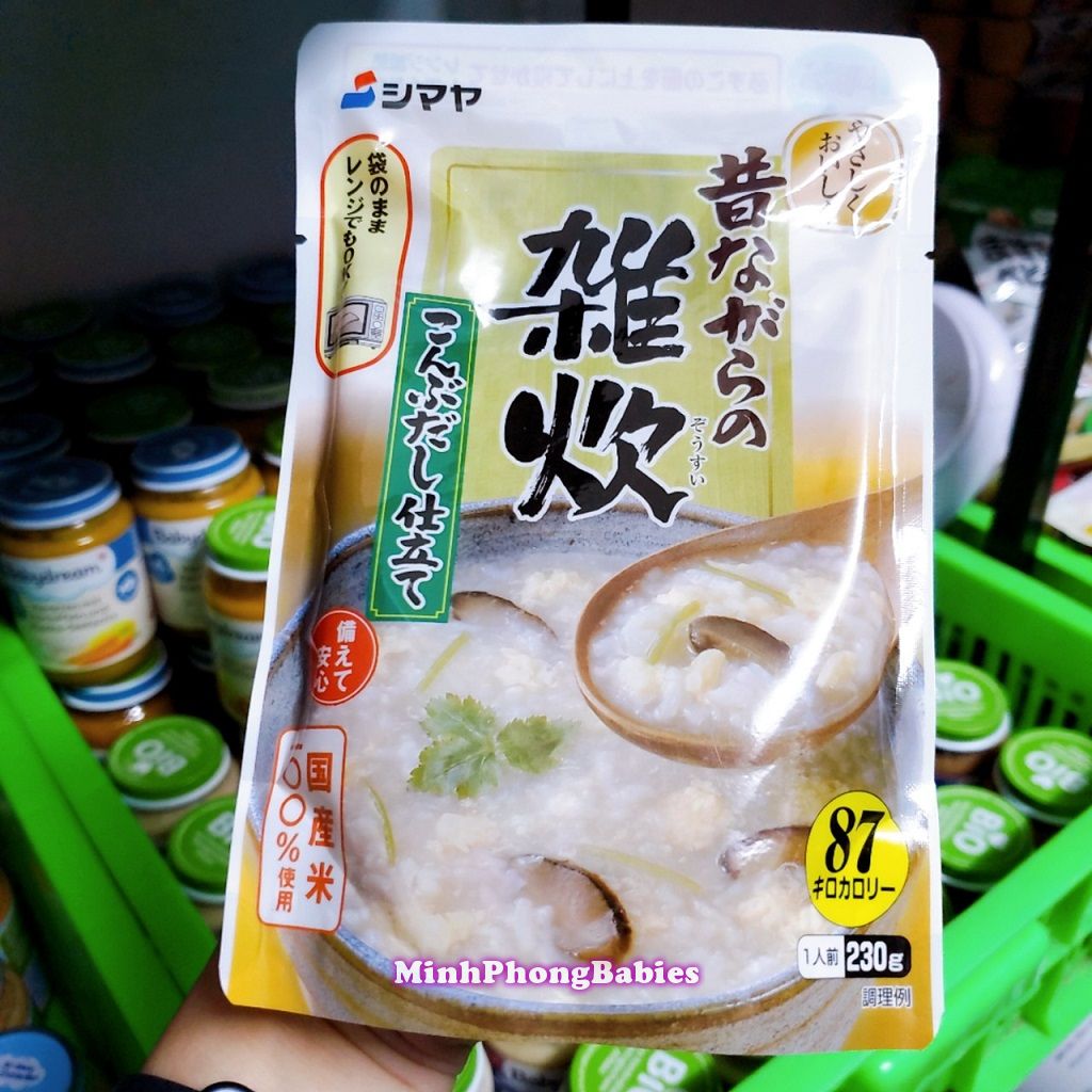 Cháo ăn liền shimaya vị nấm tảo nhật bản 230g